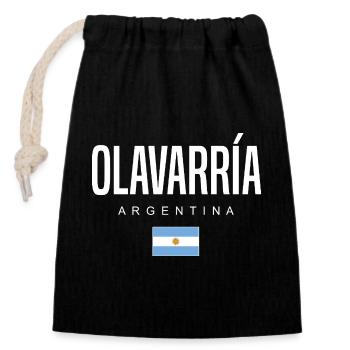 Olavarría Argentinien Argentinier - Verschließbarer Geschenkbeutel aus Baumwolle (14x20cm) - Schwarz - Vorne