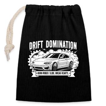 Drift Domination - Verschließbarer Geschenkbeutel aus Baumwolle (14x20cm) - Schwarz - Vorne