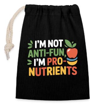 Registered Dietitian Critical Nutrition Guide  - Closable cotton gift bag (14x20cm) - black - Front