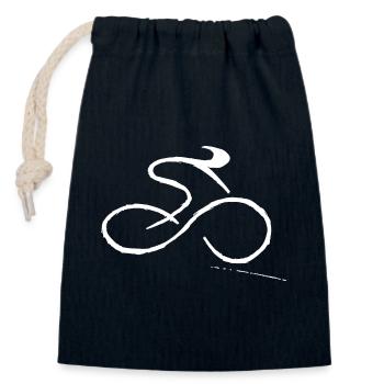 Cycling - Closable cotton gift bag (14x20cm) - navy - Front