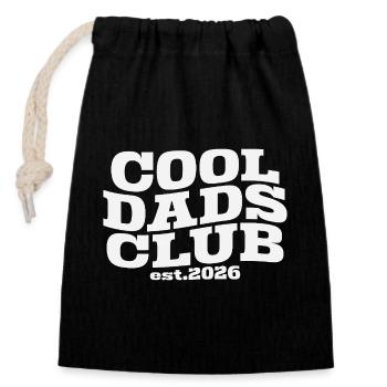 Club des papas cool - cadeau papa pour la fête des pères - Sac cadeau en coton avec cordon (14 x 20 cm) - noir - Devant