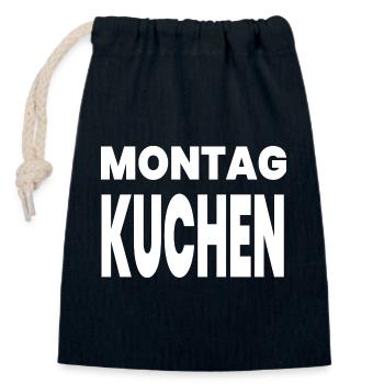 Kuchen - Verschließbarer Geschenkbeutel aus Baumwolle (14x20cm) - Navy - Vorne