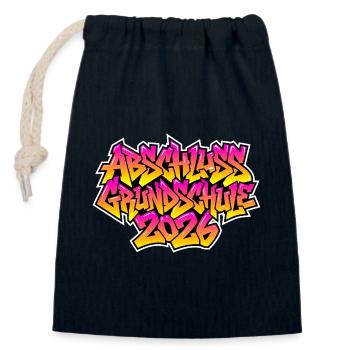 Elementary School Graduation 2026 Graffiti - Closable cotton gift bag (14x20cm) - navy - Front