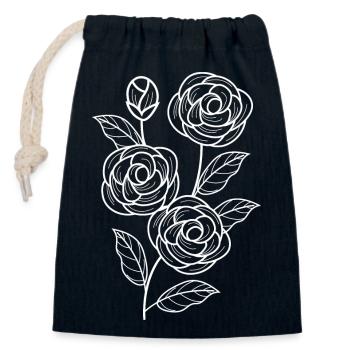 Florist Flower Plant Nature Gardener - Closable cotton gift bag (14x20cm) - navy - Front