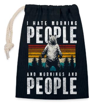 Grizzly Power Paws Hunting - Closable cotton gift bag (14x20cm) - navy - Front