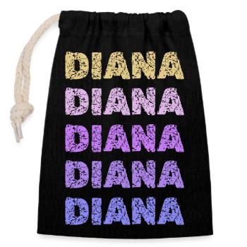 Diana Diana - Closable cotton gift bag (14x20cm) - black - Front