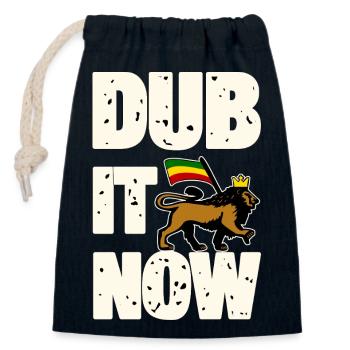 Dub It Now Lion - Verschließbarer Geschenkbeutel aus Baumwolle (14x20cm) - Navy - Vorne