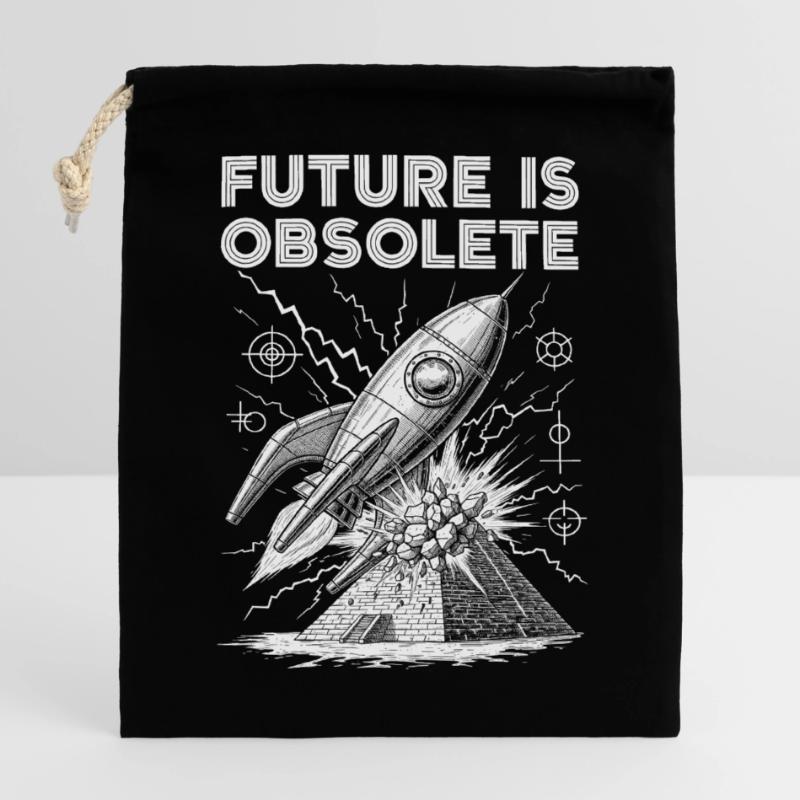 Vision d’avenir Conception de l’espace Sac cadeau en coton avec cordon (14 x 20 cm)