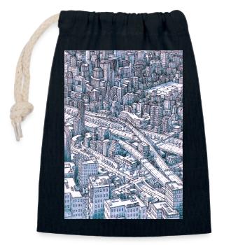 Central Park NYC - Verschließbarer Geschenkbeutel aus Baumwolle (14x20cm) - Navy - Vorne