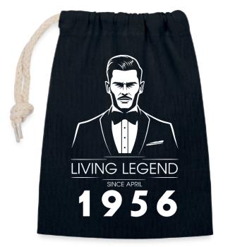 70. Geburtstag Living Legend (GENT) since 04/1956 - Verschließbarer Geschenkbeutel aus Baumwolle (14x20cm) - Navy - Vorne