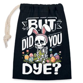 Frohe Ostern Süßer Osterhase Eiersuche Ostereier - Verschließbarer Geschenkbeutel aus Baumwolle (14x20cm) - Navy - Vorne