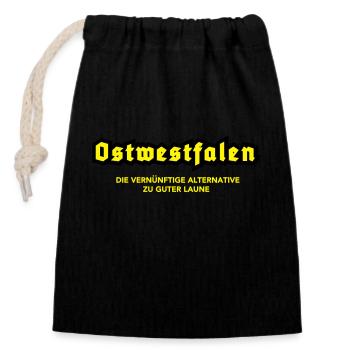 Westphalie orientale Alternative à la bonne humeur - Sac cadeau en coton avec cordon (14 x 20 cm) - noir - Devant
