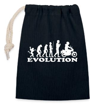 Evolution Moped Mofafahrer Mofa Geschenk idee - Verschließbarer Geschenkbeutel aus Baumwolle (14x20cm) - Navy - Vorne