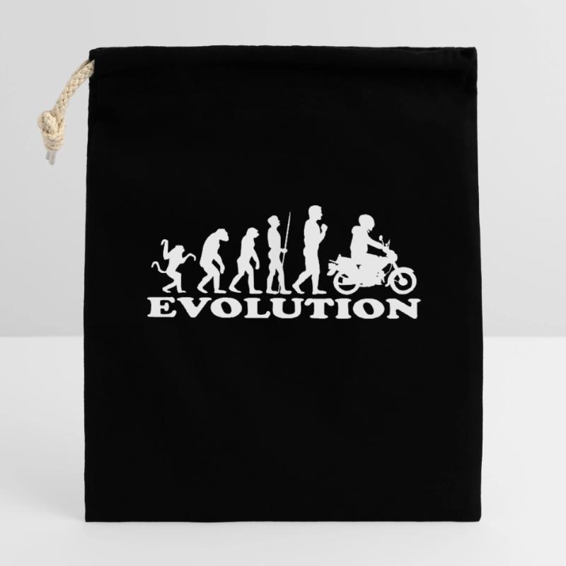 Evolution moped moped driver moped gift idea Closable cotton gift bag (14x20cm)