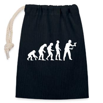Craftsman Evolution History Gift Funny - Closable cotton gift bag (14x20cm) - navy - Front