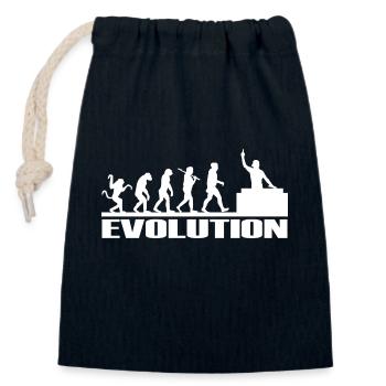DJ Discjockey Evolution - Sac cadeau en coton avec cordon (14 x 20 cm) - bleu marine - Devant