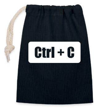 Ctrl C Ctrl V Vater Sohn Eltern Kind Partnerlook - Verschließbarer Geschenkbeutel aus Baumwolle (14x20cm) - Navy - Vorne