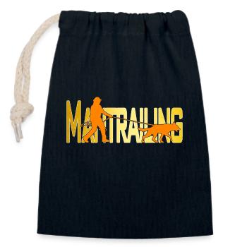 Mantrailing Orange/gold - Verschließbarer Geschenkbeutel aus Baumwolle (14x20cm) - Navy - Vorne