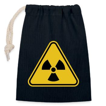 Radioaktiv - Verschließbarer Geschenkbeutel aus Baumwolle (14x20cm) - Navy - Vorne