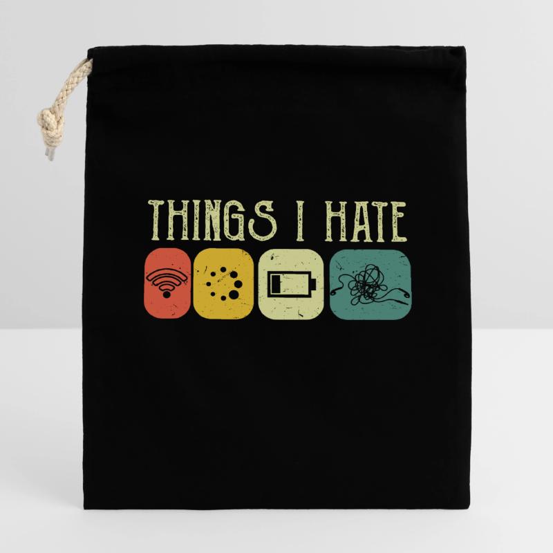 Lustiges Programmierer Computer - Things I Hate Verschließbarer Geschenkbeutel aus Baumwolle (14x20cm)