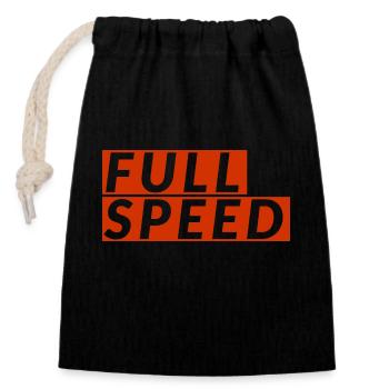 FULL SPEED Cool T-Shirt for motorists - Closable cotton gift bag (14x20cm) - black - Front