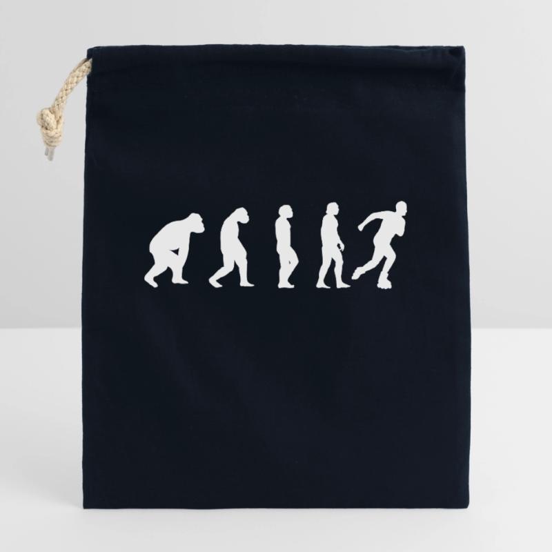Inline Skating Skater Roller Skate Evolution Gift Closable cotton gift bag (14x20cm)