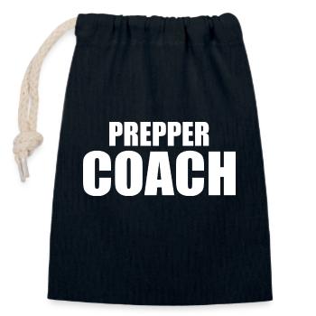 Prepper - Verschließbarer Geschenkbeutel aus Baumwolle (14x20cm) - Navy - Vorne