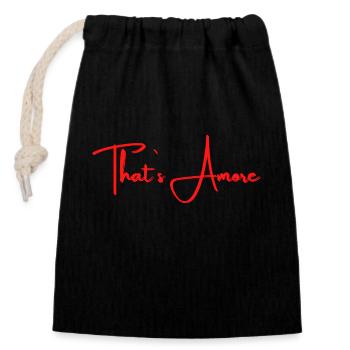 That's Amore Favorite Person Valentine's Day Love - Closable cotton gift bag (14x20cm) - black - Front