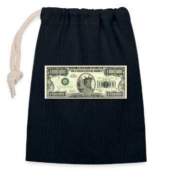 1Million Dollars - Verschließbarer Geschenkbeutel aus Baumwolle (14x20cm) - Navy - Vorne