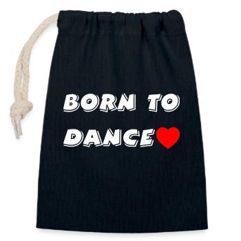Dance - Closable cotton gift bag (14x20cm) - navy - Front