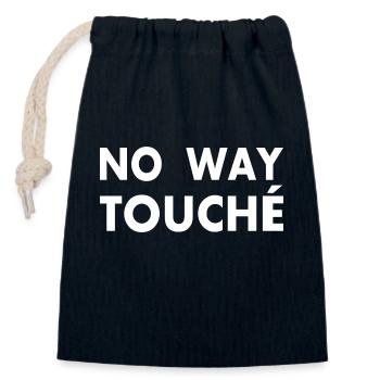No way touché - Verschließbarer Geschenkbeutel aus Baumwolle (14x20cm) - Navy - Vorne
