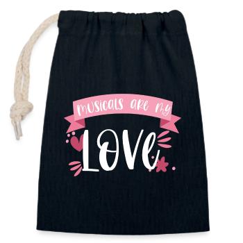 musical theater actress singing gift - Closable cotton gift bag (14x20cm) - navy - Front