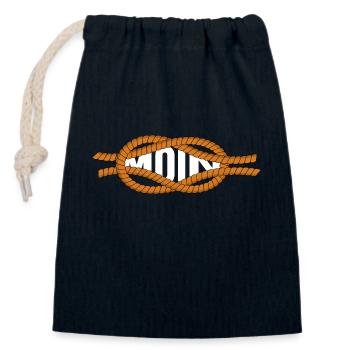 Küstenwind Nordsee Kapitän moin moin Küstenkind - Verschließbarer Geschenkbeutel aus Baumwolle (14x20cm) - Navy - Vorne