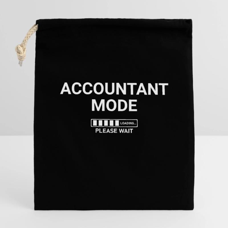 Accountant Mode Loading Please Wait Closable cotton gift bag (14x20cm)