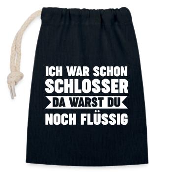 Schlosserei Schweisser Metallbauer Schlosser - Verschließbarer Geschenkbeutel aus Baumwolle (14x20cm) - Navy - Vorne