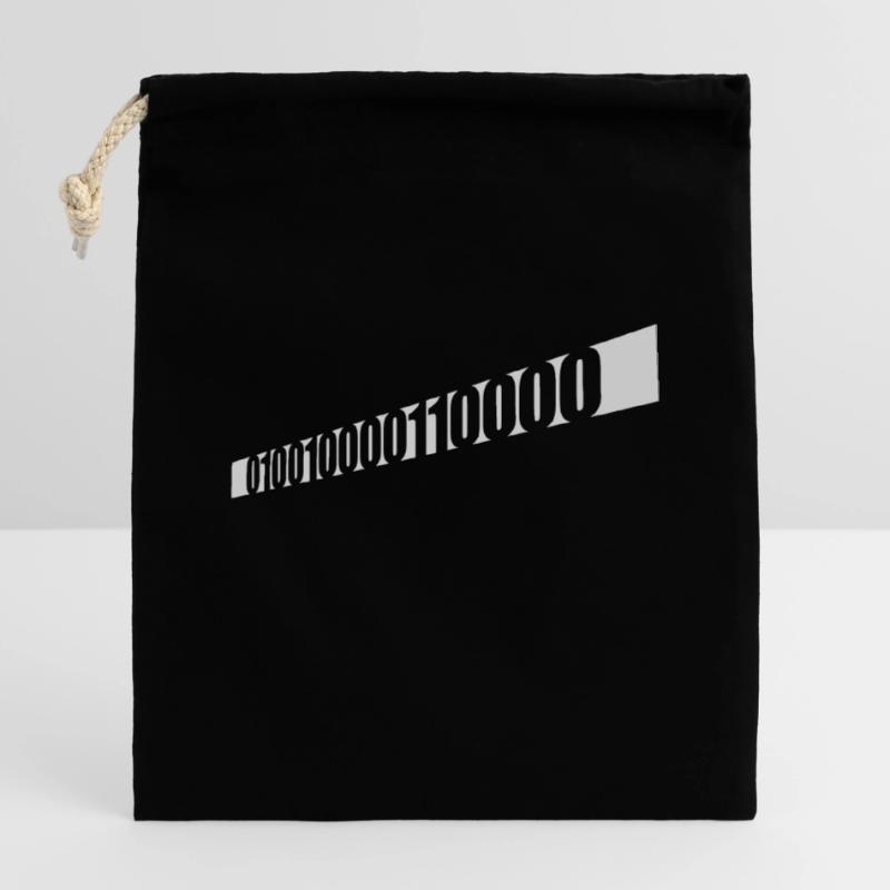 Binary Code Program Language Closable cotton gift bag (14x20cm)