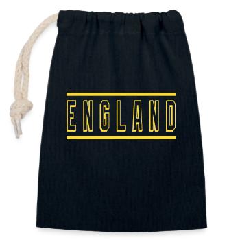 England - Closable cotton gift bag (14x20cm) - navy - Front