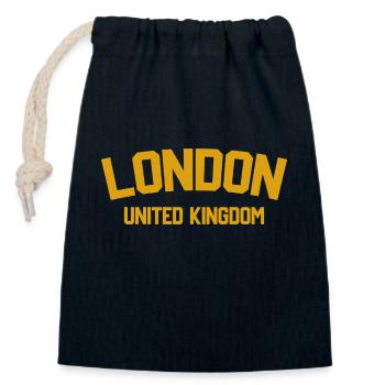 London, Vereinigtes Königreich - Verschließbarer Geschenkbeutel aus Baumwolle (14x20cm) - Navy - Vorne