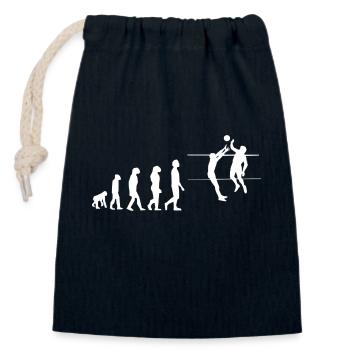 Volleyball Evolution - Verschließbarer Geschenkbeutel aus Baumwolle (14x20cm) - Navy - Vorne