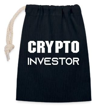 Bitcoin Trading Crypto Stocks - Closable cotton gift bag (14x20cm) - navy - Front