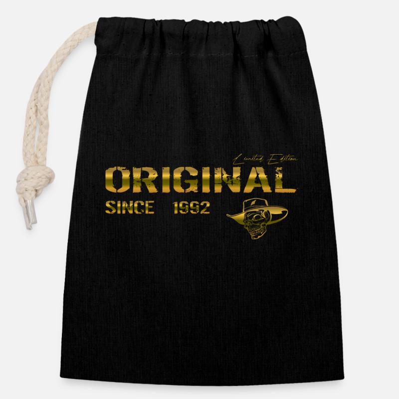 Original depuis 1992 - Sac cadeau en coton avec cordon (14 x 20 cm) - noir
