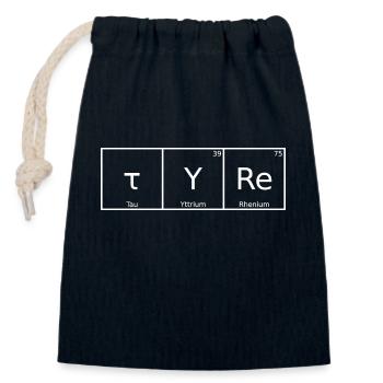 Tyre Name First Name Chemistry Periodic Table Elements - Closable cotton gift bag (14x20cm) - navy - Front