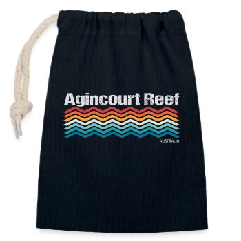 Agincourt Reef - Australia - Verschließbarer Geschenkbeutel aus Baumwolle (14x20cm) - Navy - Vorne