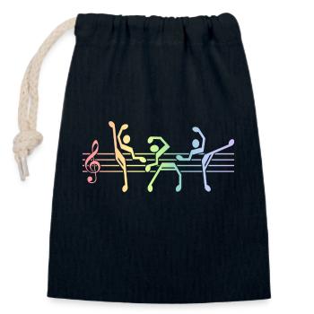 Ballett - Verschließbarer Geschenkbeutel aus Baumwolle (14x20cm) - Navy - Vorne