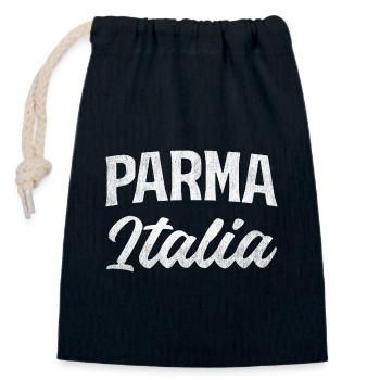 Parma Italia Vintage Script - Closable cotton gift bag (14x20cm) - navy - Front