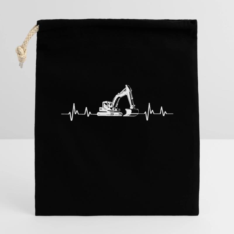 Construction machinery operator Excavator driver Excavator driver Construction workers Closable cotton gift bag (14x20cm)
