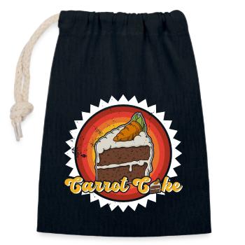 Cake Dessert Carrot Cake Baking Baker - Closable cotton gift bag (14x20cm) - navy - Front