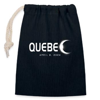 Quebec Kanada Sonnenfinsternis Souvenir 8. April 2024 - Verschließbarer Geschenkbeutel aus Baumwolle (14x20cm) - Navy - Vorne