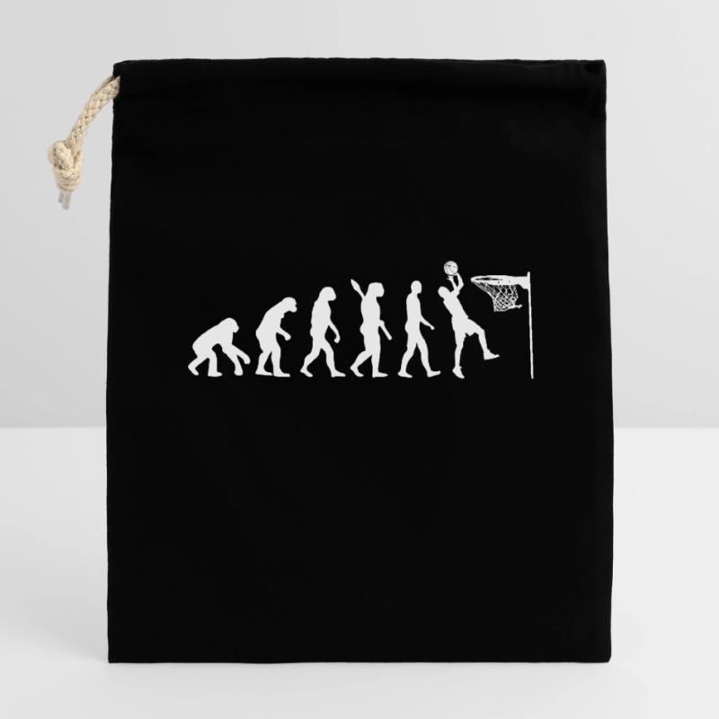 Jeu de basket-ball Evolution Sac cadeau en coton avec cordon (14 x 20 cm)