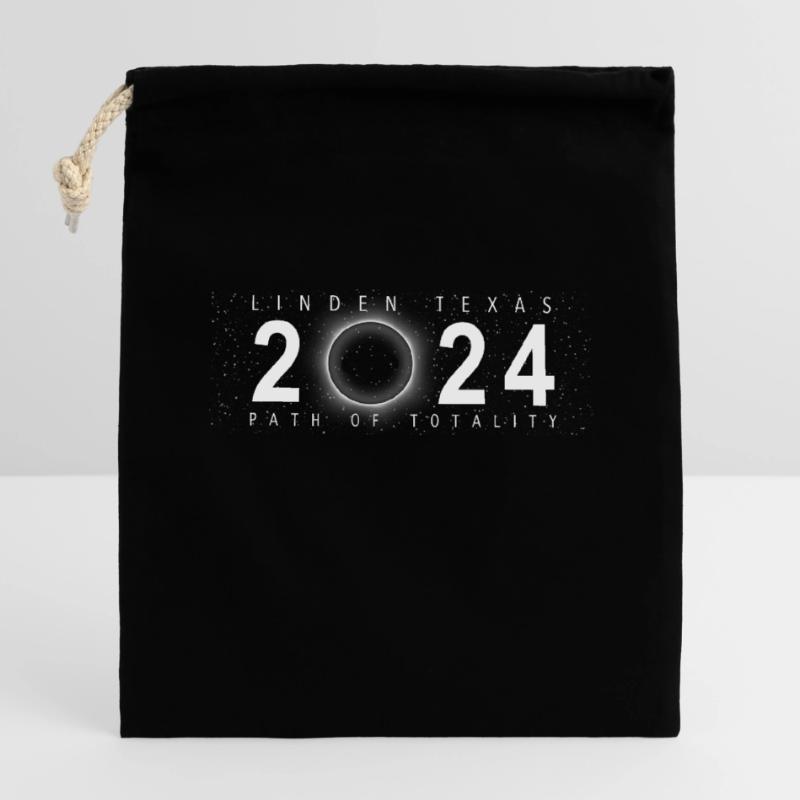 Solar Eclipse Linden Texas April 8 2024 Closable cotton gift bag (14x20cm)